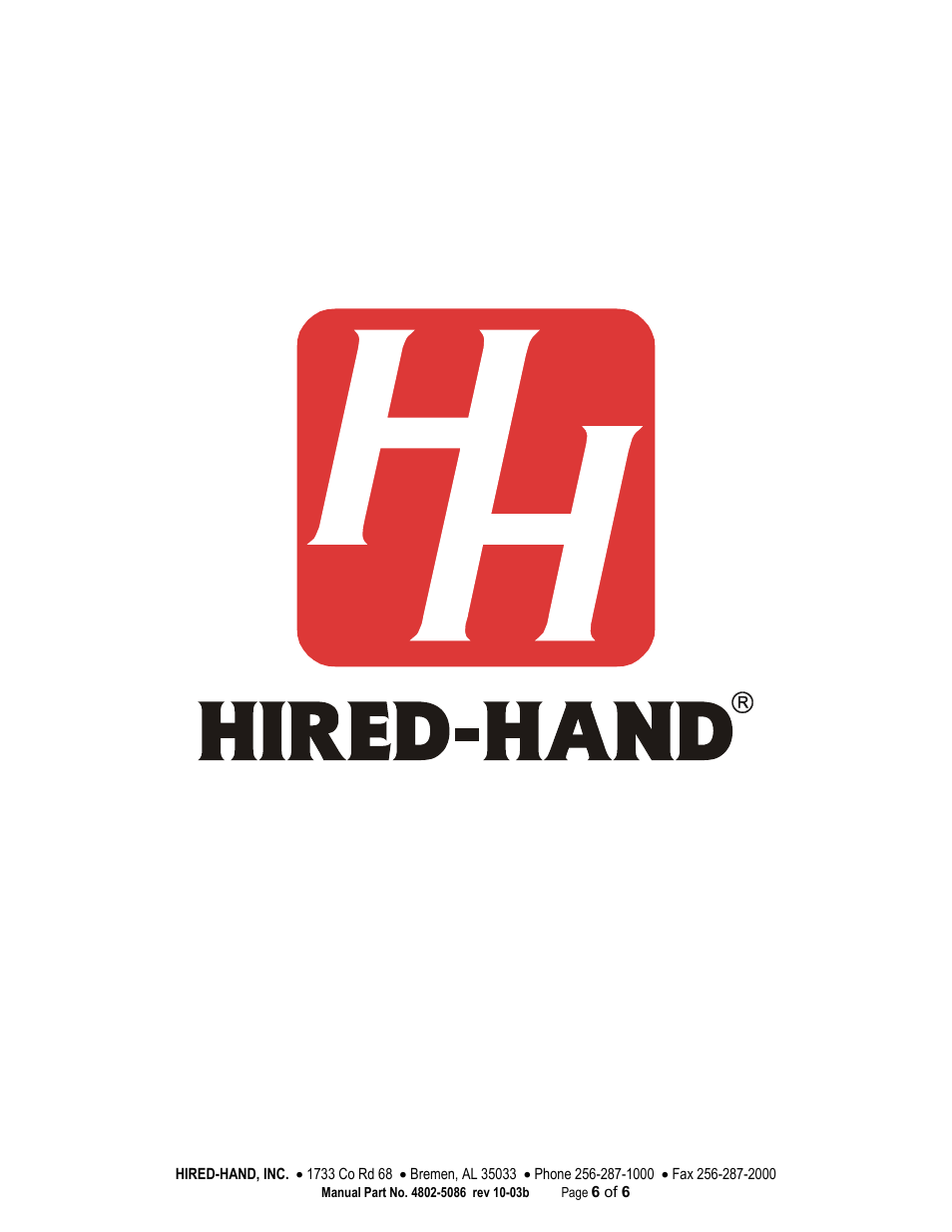 Hired-Hand Super-Savers (Forced Air Heaters) XL: White-Rodgers Ignition Control Module User Manual | Page 6 / 6