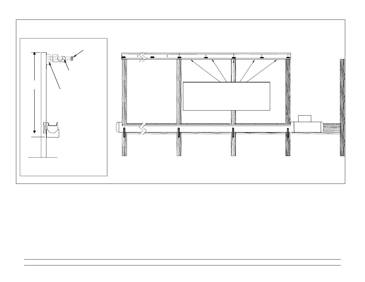 Install spray line support brackets, Front view | Hired-Hand Mega-Cool rev 4-08 User Manual | Page 18 / 68