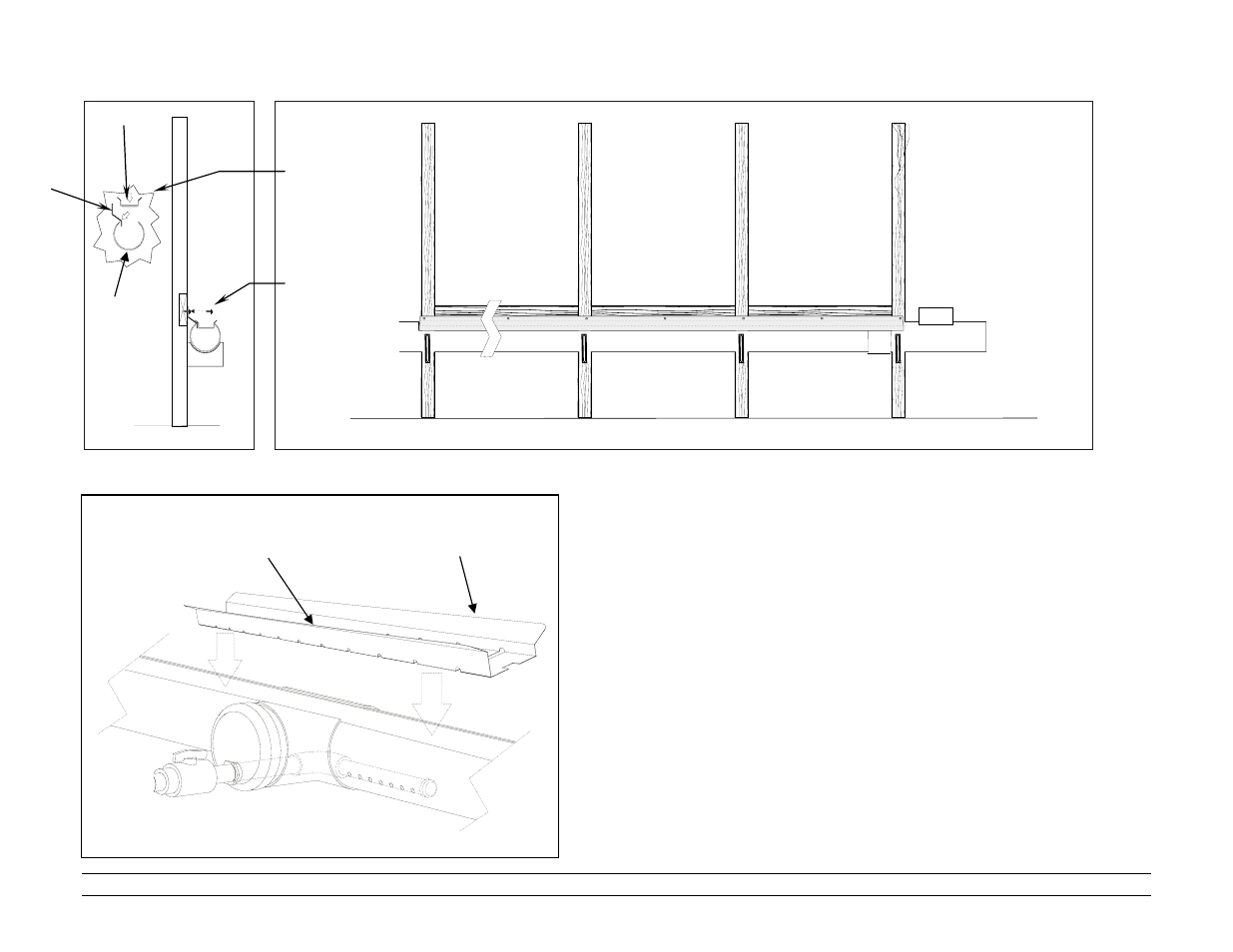 Install bottom flashing and drip rails, Front view side view (center-mount system only) | Hired-Hand Mega-Cool rev 6-09 User Manual | Page 12 / 46