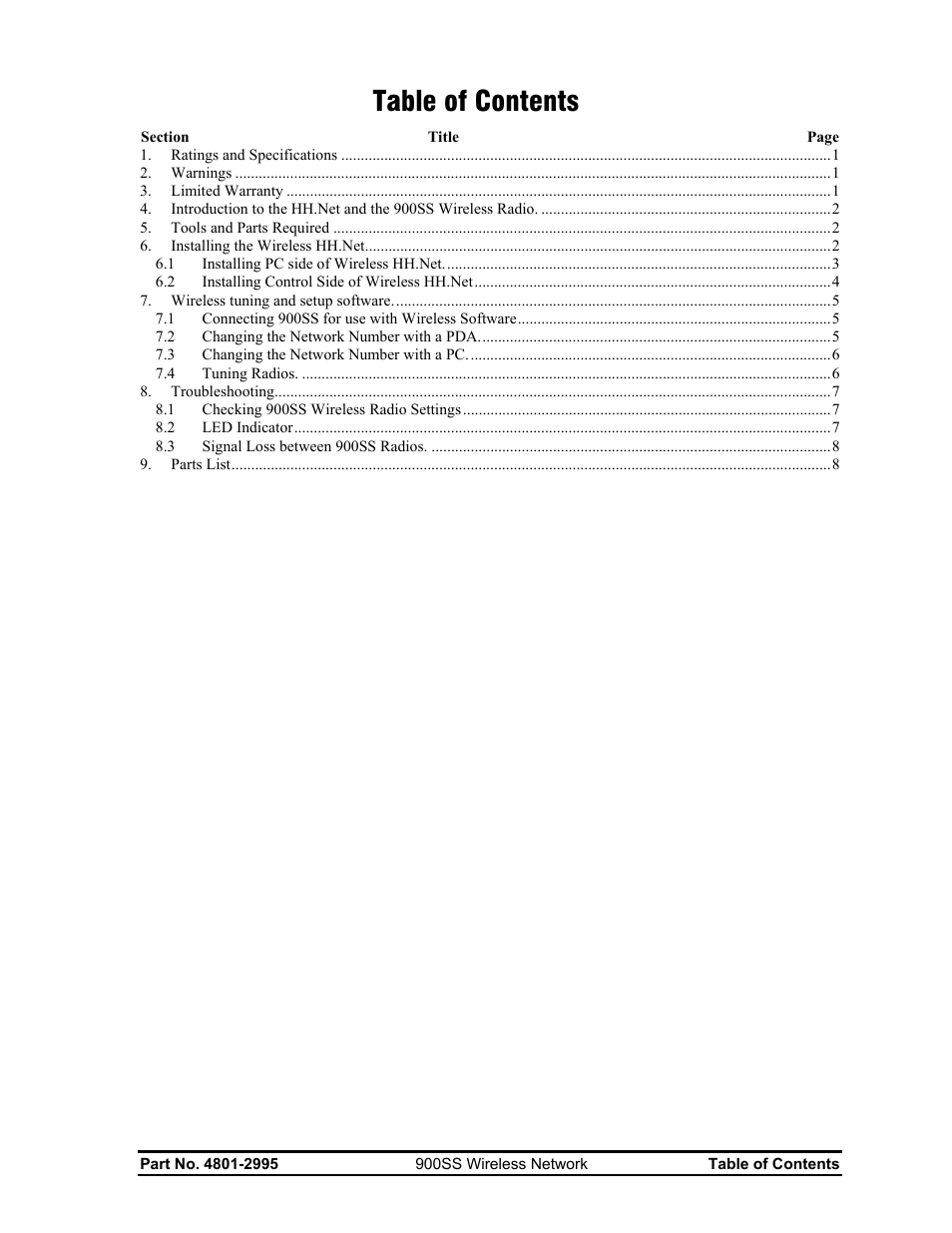 Hired-Hand HH Software: 900SS Wireless Network User Manual | Page 2 / 10