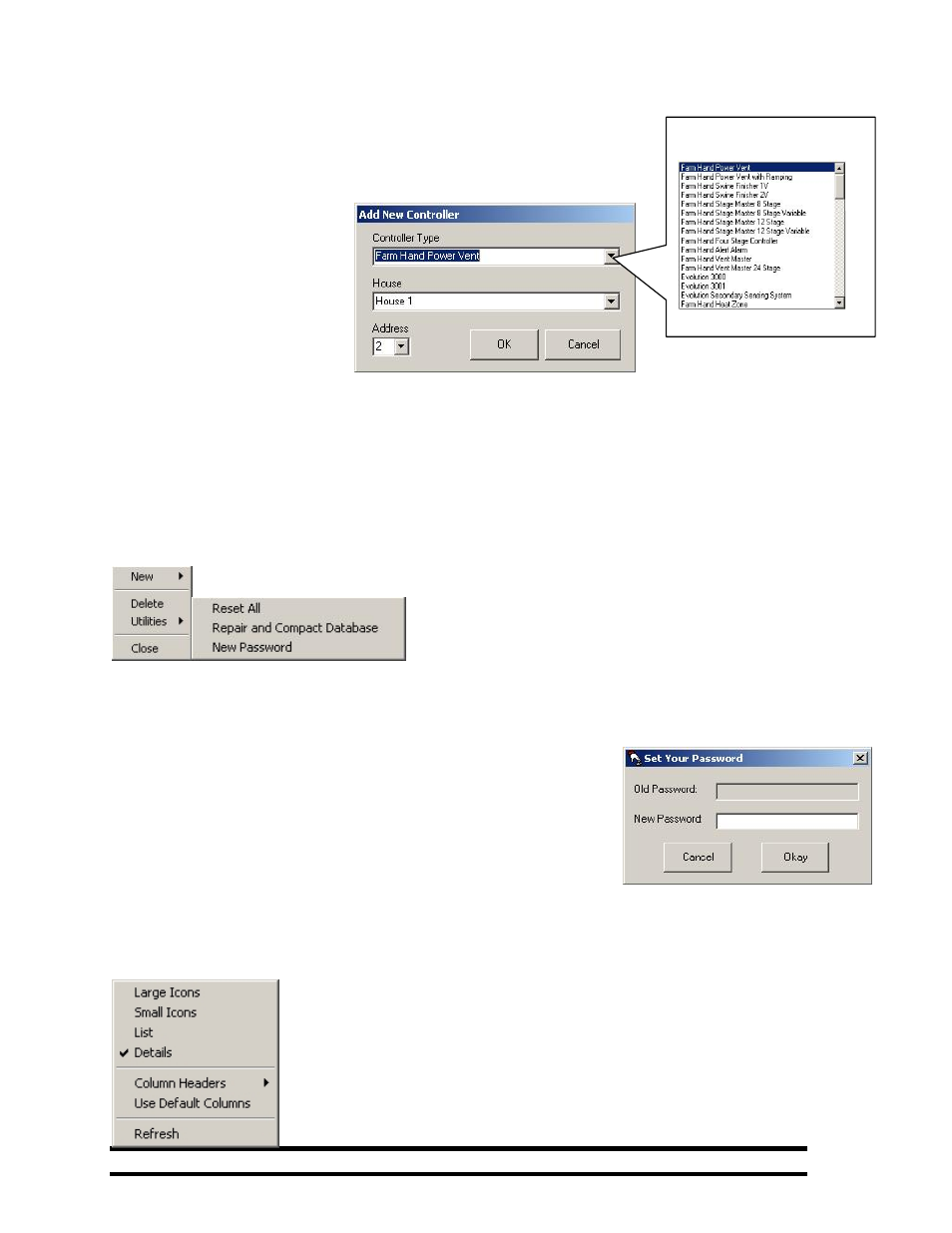 View menu | Hired-Hand HH Software: Farm Manager User Manual | Page 9 / 22