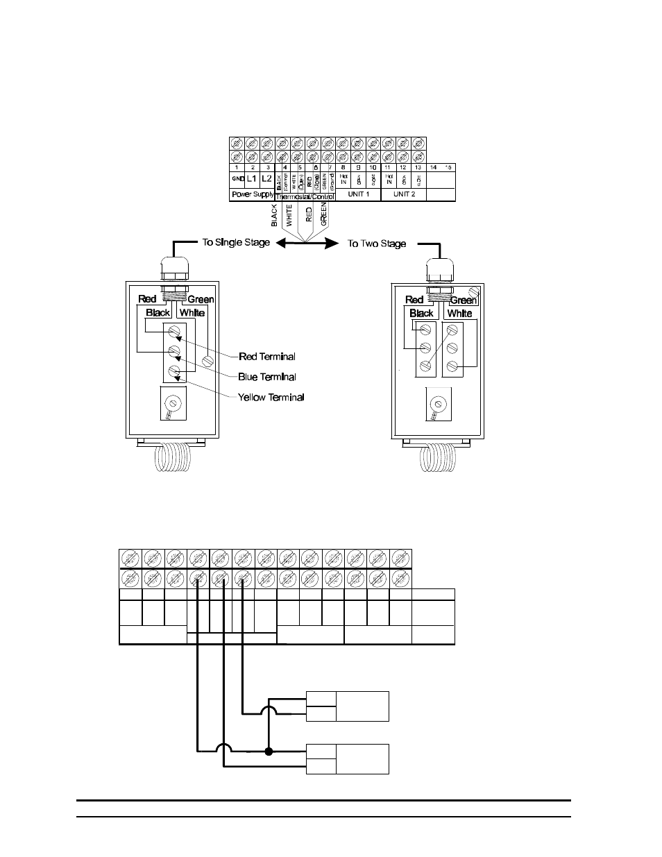 Control signals for models with timer, 1 connection of thermostat, 2 connection to stages for control | Hired-Hand Electro Mechanical Controls (Relay-Switches): PT Controller User Manual | Page 7 / 9