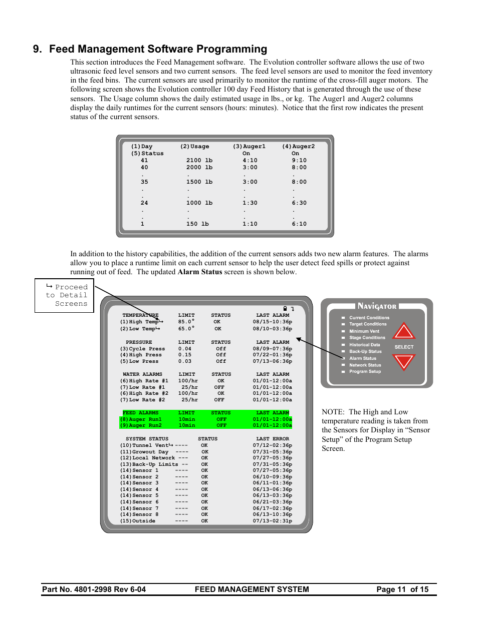 Feed management software programming | Hired-Hand Feed Management System User Manual | Page 11 / 15