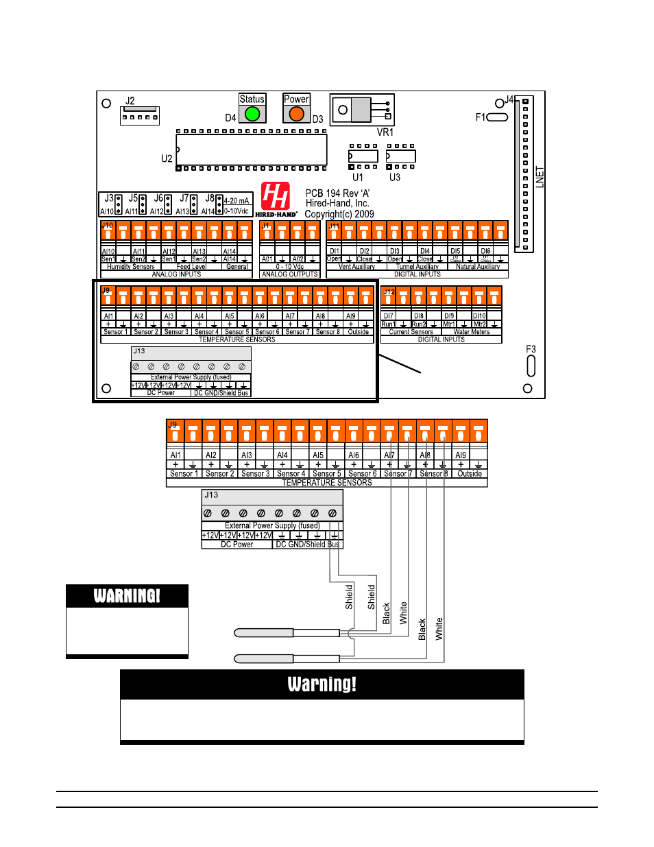 Warning | Hired-Hand Evolution 4000 Control System User Manual | Page 57 / 86