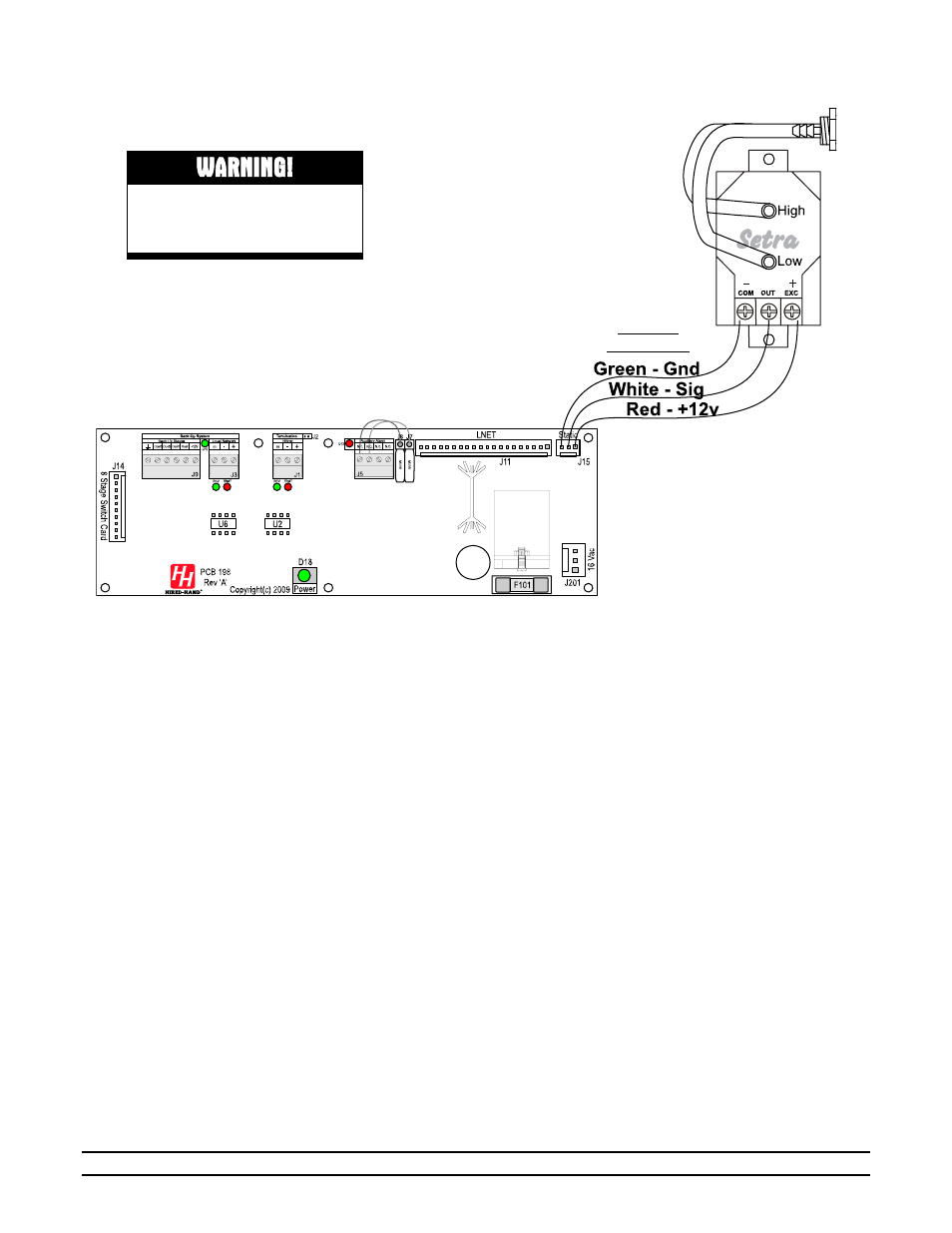 Warning | Hired-Hand Evolution 4000 Control System User Manual | Page 58 / 86