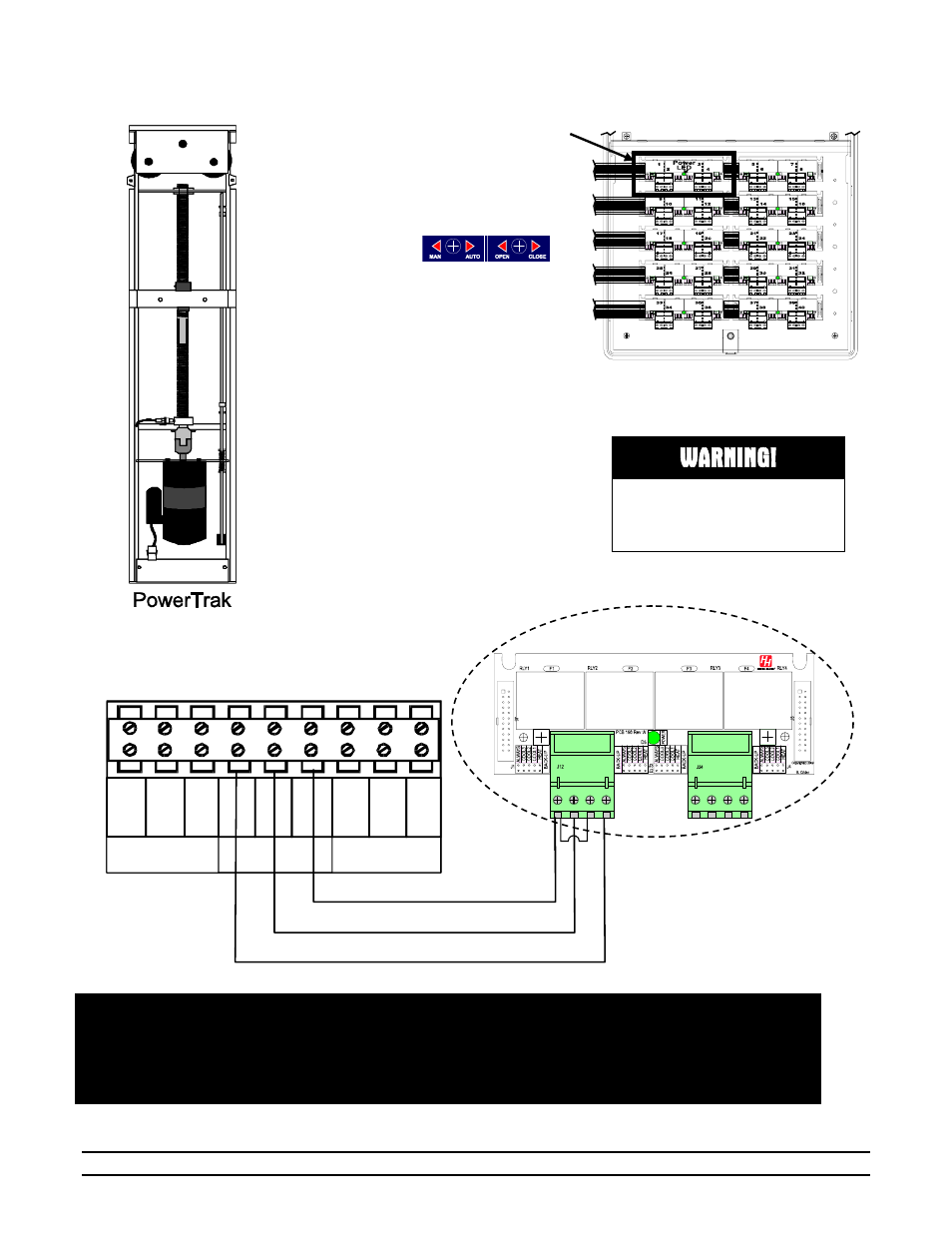 Warning, Powertrak | Hired-Hand Evolution 4000 Control System User Manual | Page 64 / 86