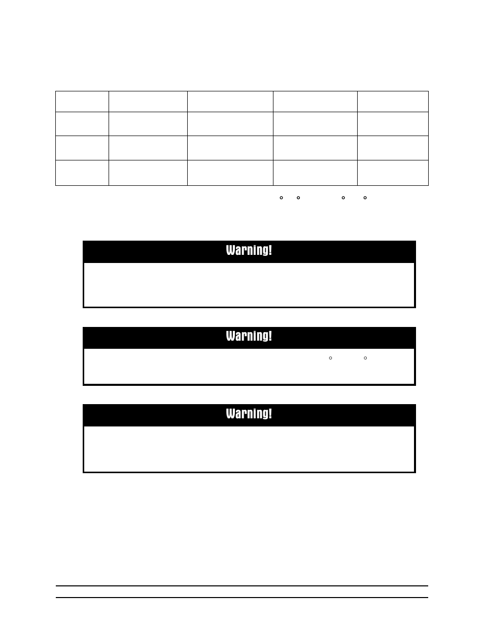 Warning, Ratings and specifications, Warnings | Hired-Hand Evolution Series 1200 User Manual | Page 4 / 64