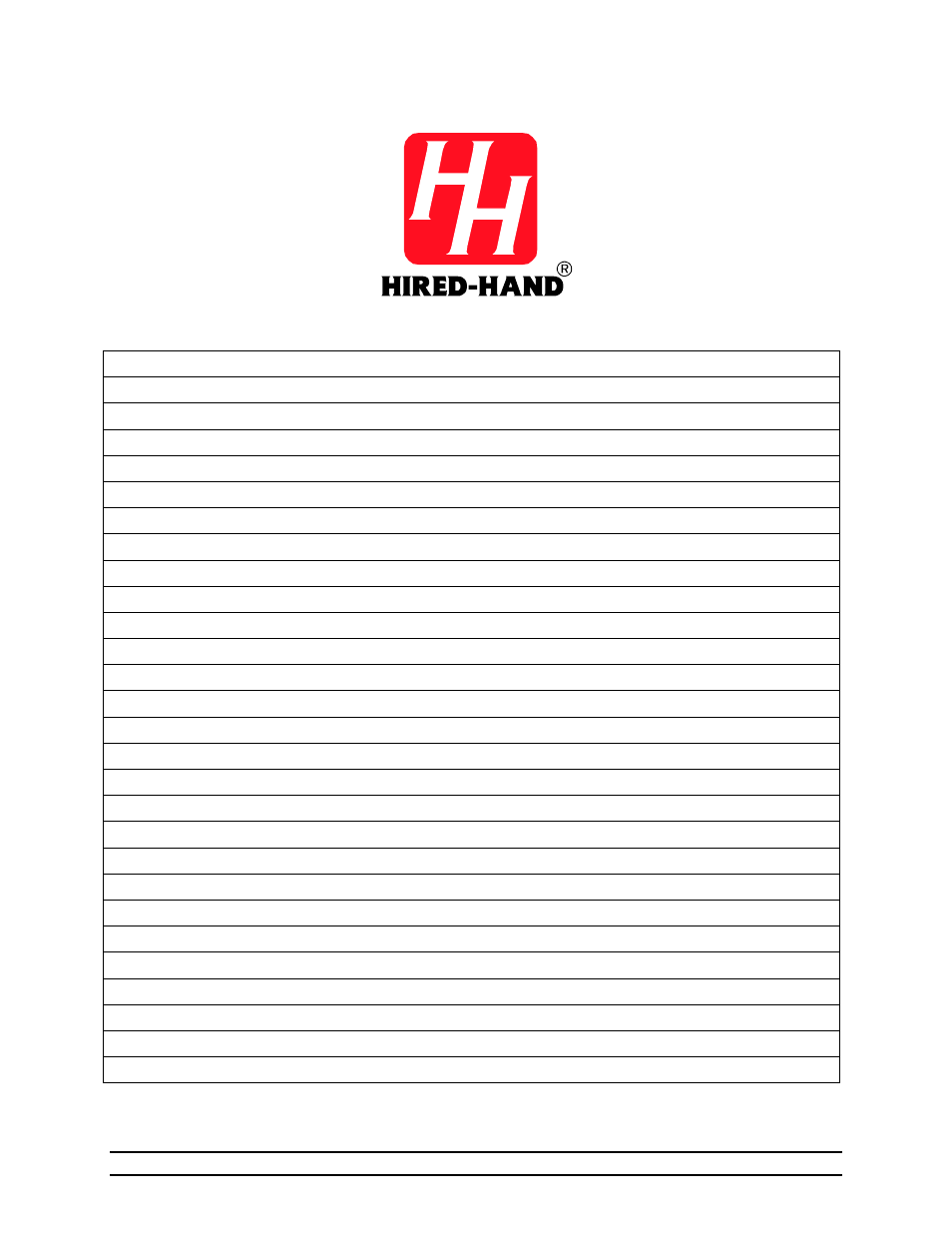 Hired-Hand Evolution Series 1200 User Manual | Page 58 / 64
