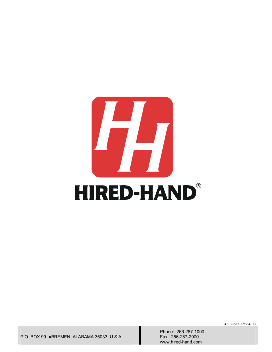 Hired hand, inc | Hired-Hand Evolution Series 3000/3001: Humidity Transmitter User Manual | Page 4 / 4