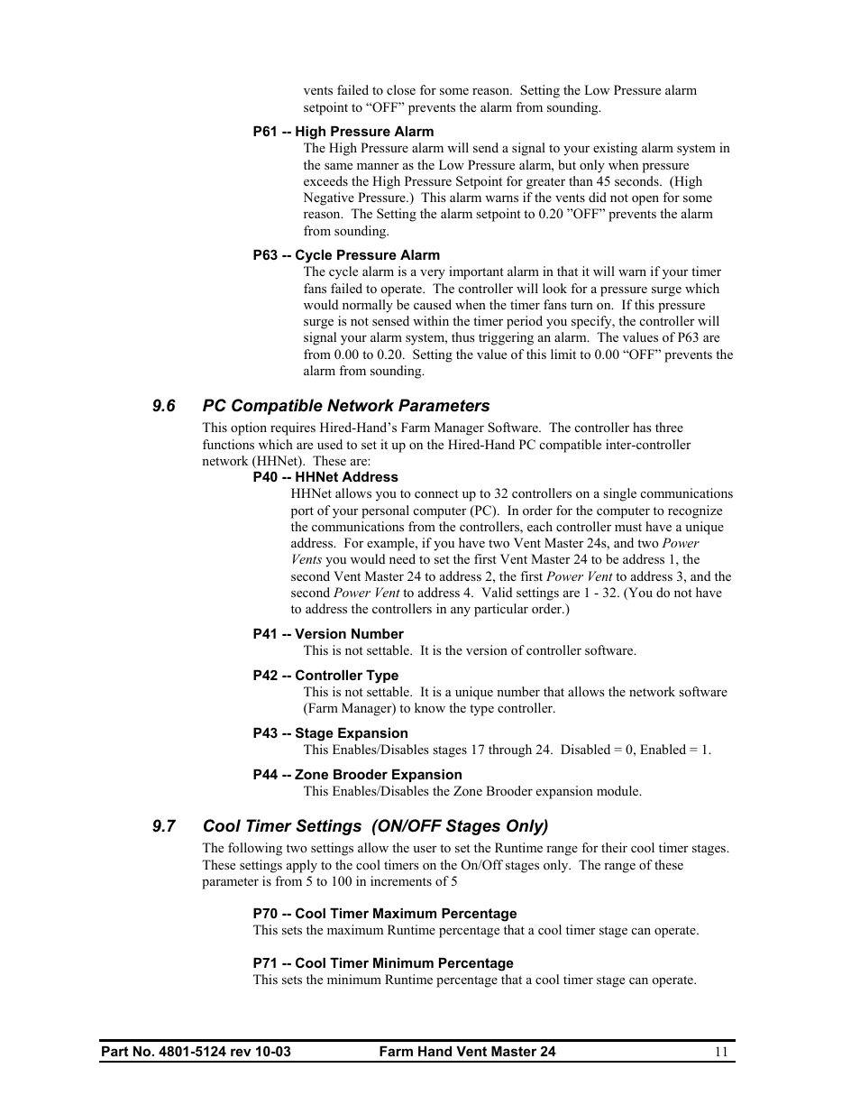 Hired-Hand Farm Hand Series: Vent Master 24 User Manual | Page 13 / 40