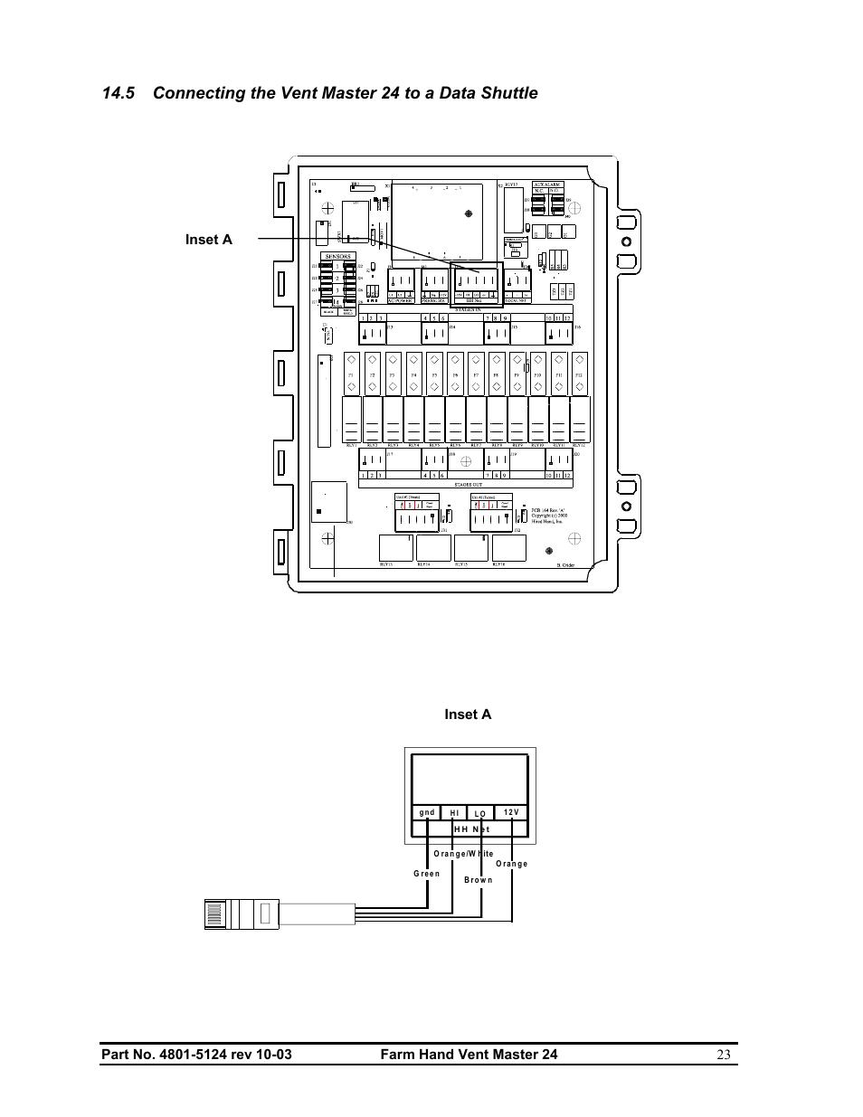 5 connecting the vent master 24 to a data shuttle | Hired-Hand Farm Hand Series: Vent Master 24 User Manual | Page 25 / 40