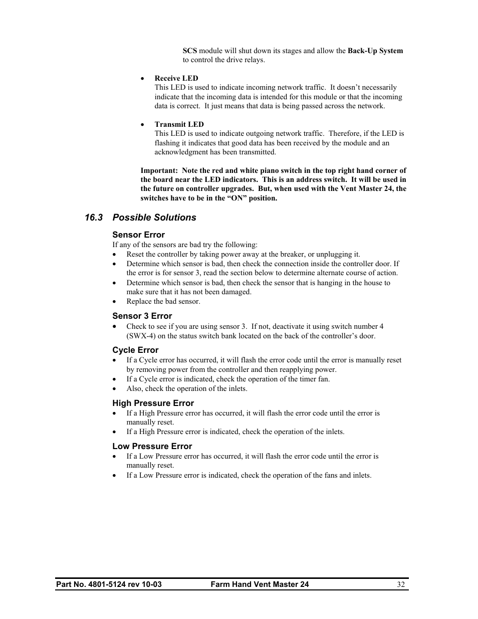 Hired-Hand Farm Hand Series: Vent Master 24 User Manual | Page 34 / 40