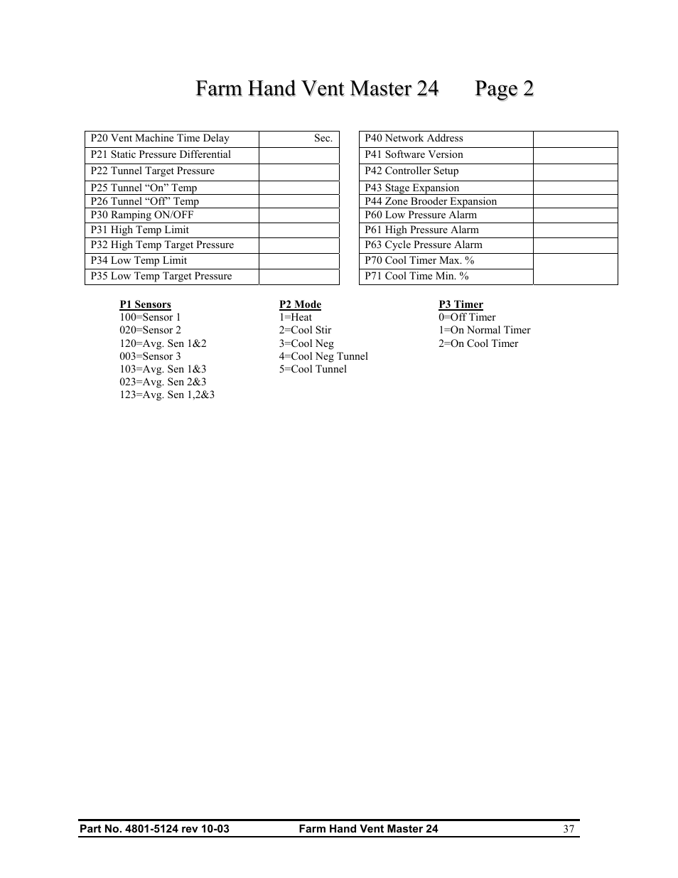 Hired-Hand Farm Hand Series: Vent Master 24 User Manual | Page 39 / 40