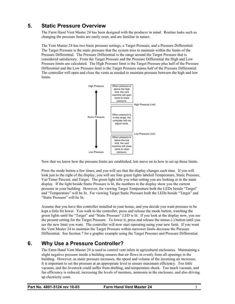 Static pressure overview, Why use a pressure controller | Hired-Hand Farm Hand Series: Vent Master 24 User Manual | Page 5 / 40