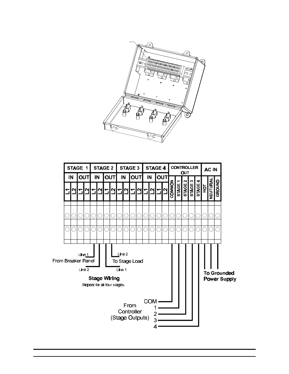 2 four relay panel | Hired-Hand Farm Hand Series: Relay Panels 2, 4, 8, or 12 Stage User Manual | Page 6 / 9
