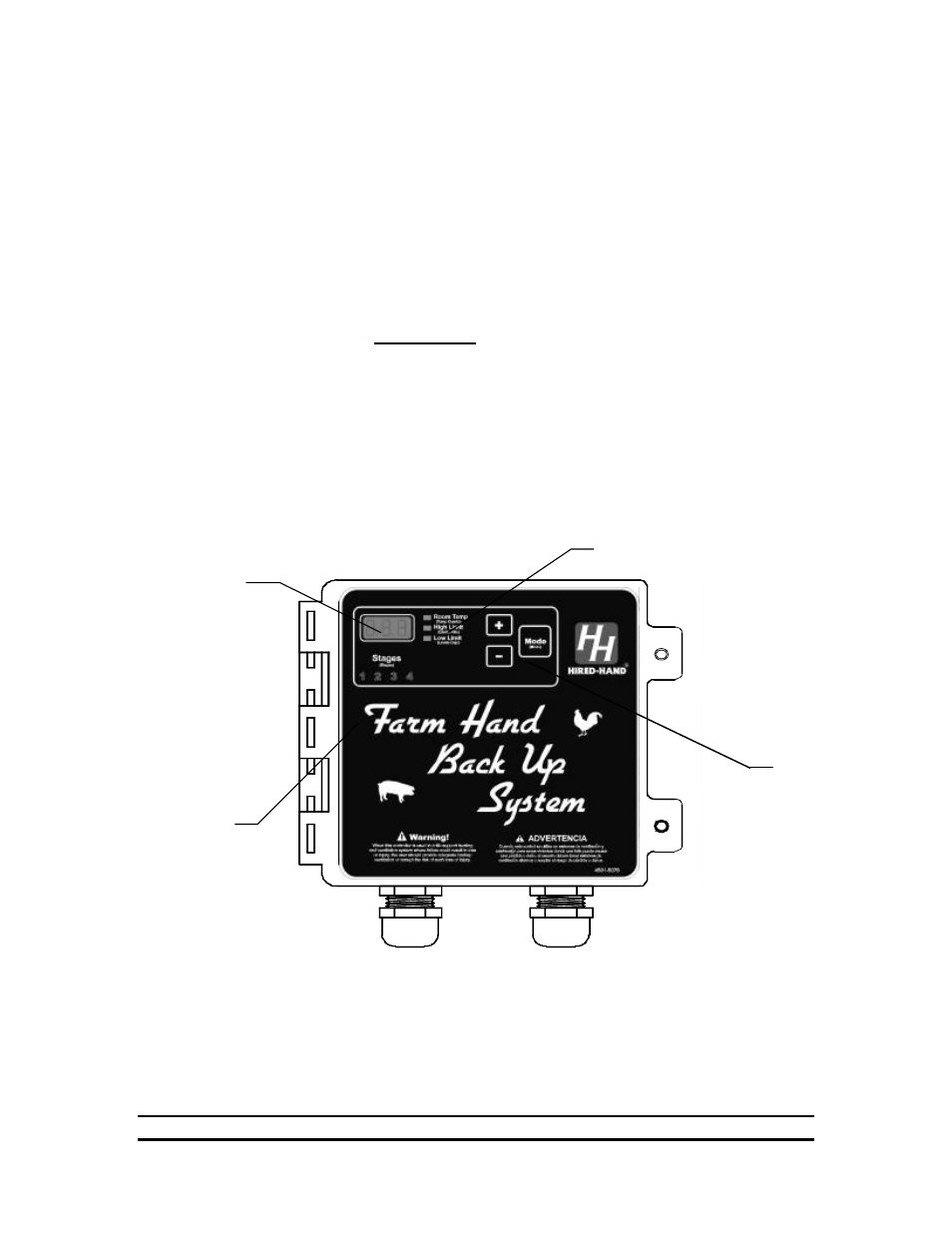Apply power, Day to day operating instructions | Hired-Hand Emergency Back-Up and Alarms: Farm Hand Back Up System User Manual | Page 6 / 19