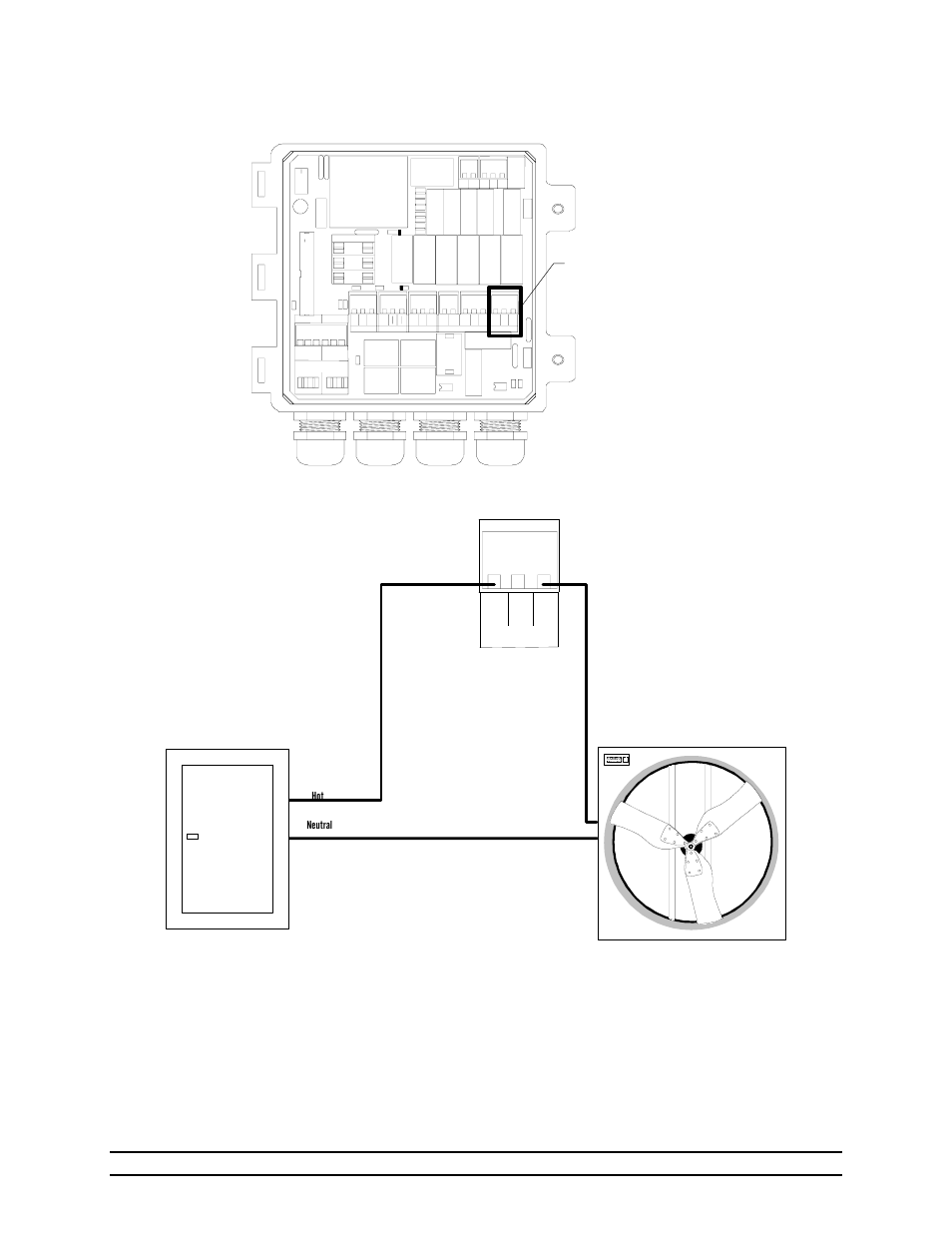 4 variable speed fan wiring, Swine finisher, Breaker panel | Var fans, Inset a, Hot neutral | Hired-Hand Farm Hand Series: Swine Finisher User Manual | Page 20 / 32
