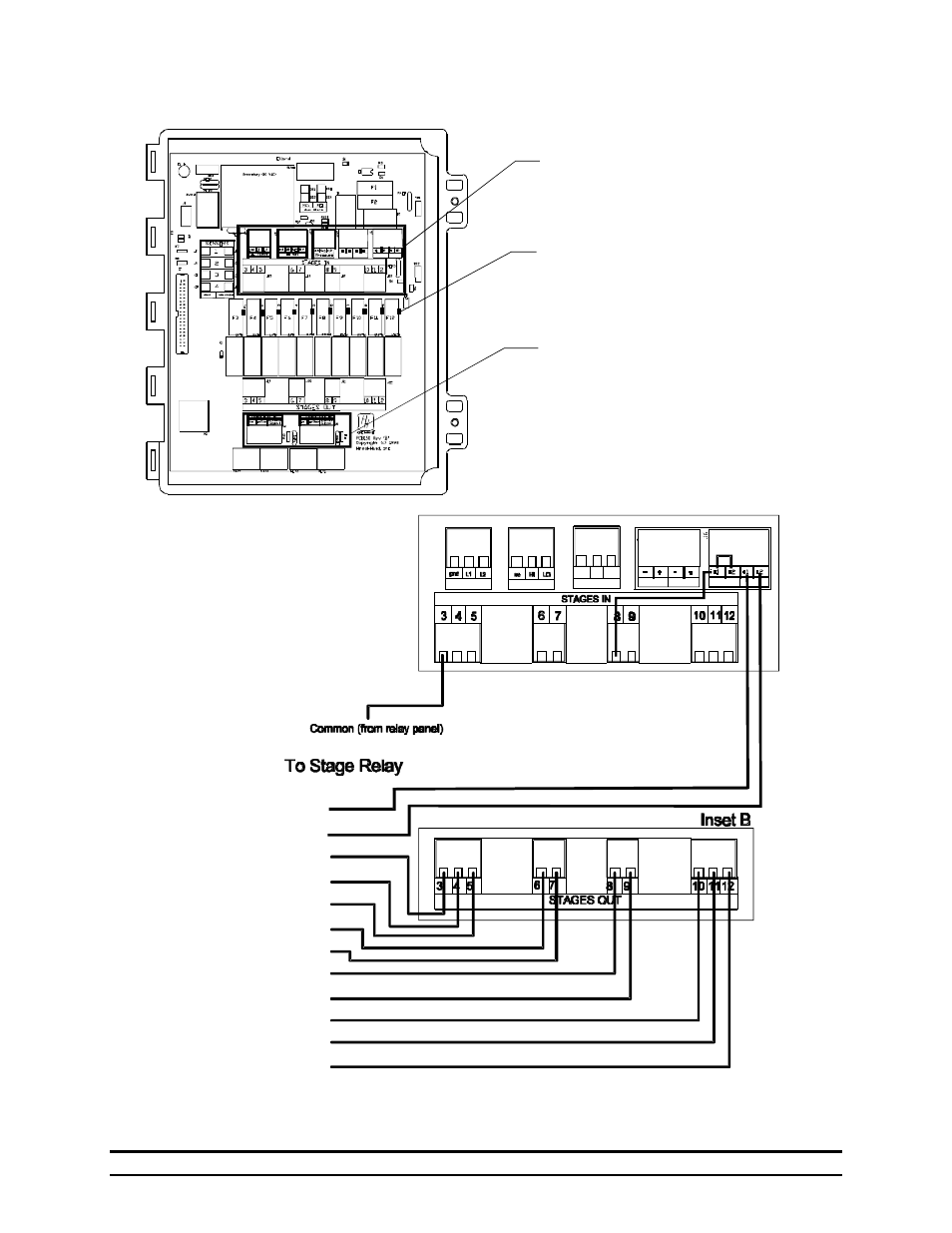 3 connecting stages to a relay panel | Hired-Hand Farm Hand Series: Vent Master 16 Stage User Manual | Page 29 / 44