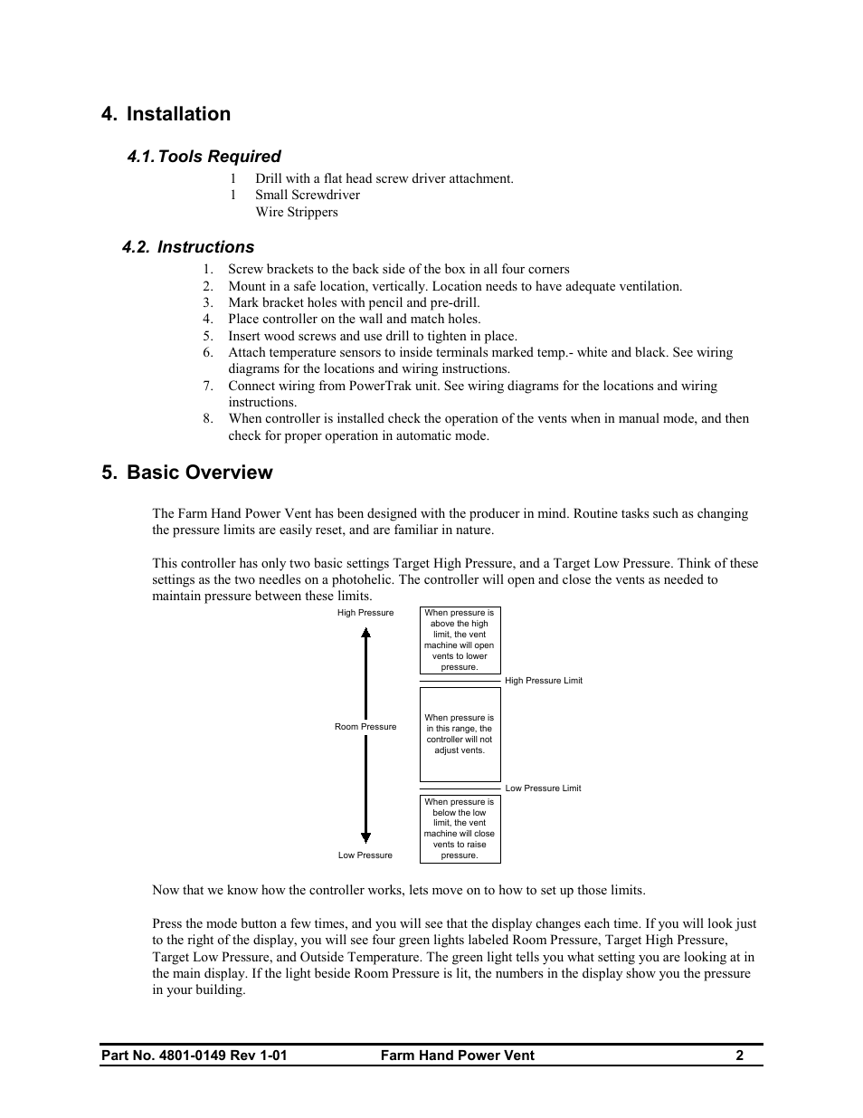 Installation, Basic overview, Tools required | Instructions | Hired-Hand Farm Hand Series: POWER VENT INLET User Manual | Page 4 / 20