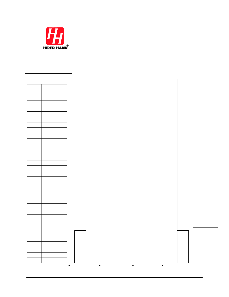 House specification | Hired-Hand Evolution Series 3000/3001 User Manual | Page 65 / 70