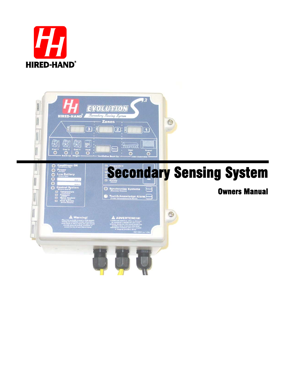 Hired-Hand Emergency Back-Up and Alarms: Secondary Sensing System User Manual | 40 pages