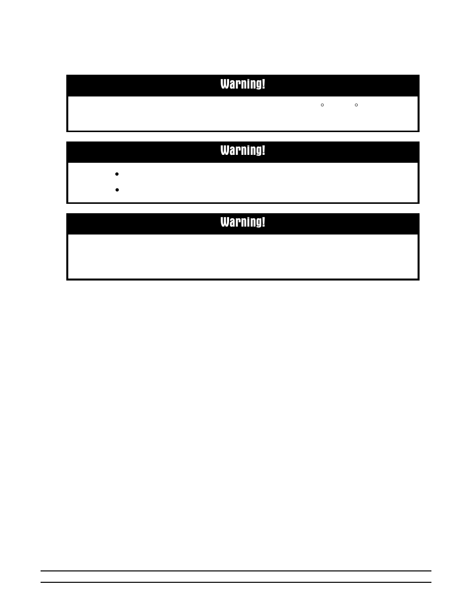 Warning | Hired-Hand Emergency Back-Up and Alarms: Secondary Sensing System User Manual | Page 4 / 40