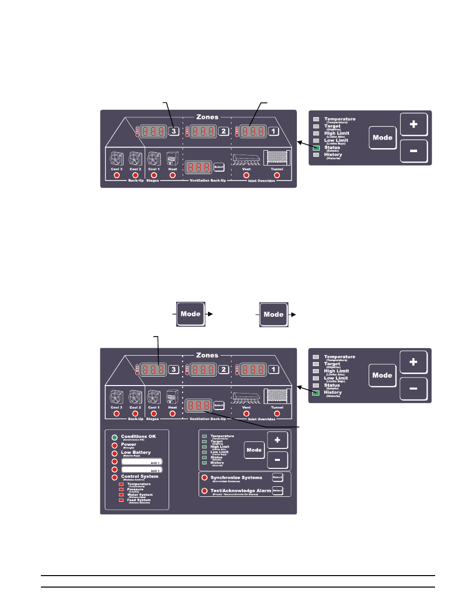 5 status, 6 history | Hired-Hand Emergency Back-Up and Alarms: Secondary Sensing System User Manual | Page 9 / 40