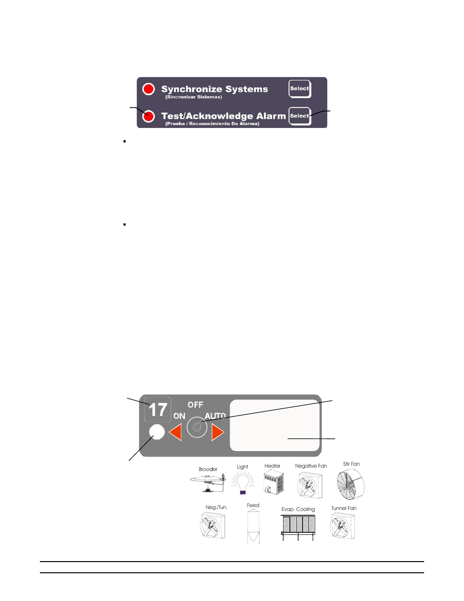 2 test/acknowledge alarm, 5 stage switch | Hired-Hand Emergency Back-Up and Alarms: Secondary Sensing System Expansion User Manual | Page 14 / 46