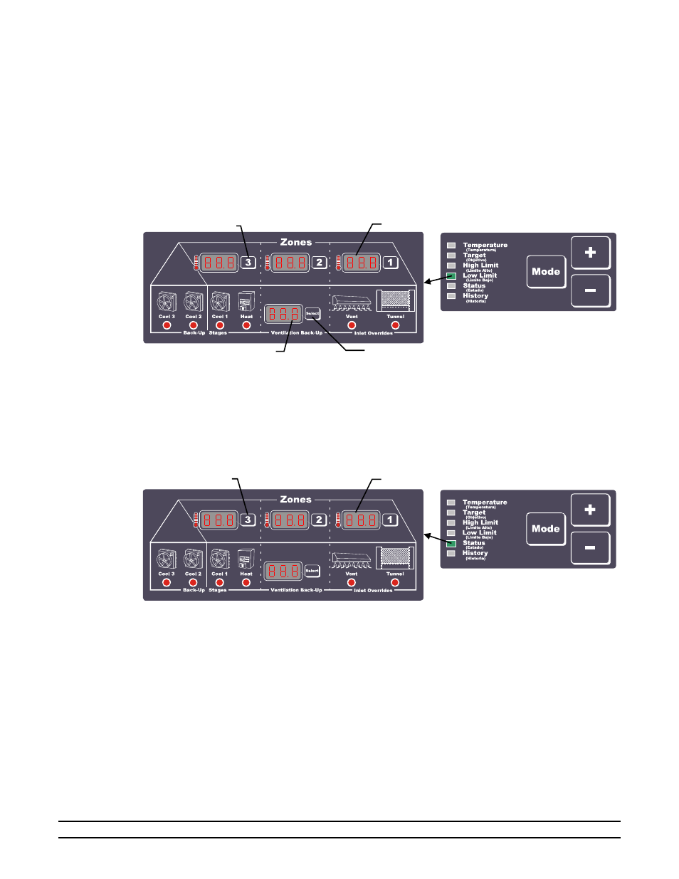 4 low limit, 5 status | Hired-Hand Emergency Back-Up and Alarms: Secondary Sensing System Expansion User Manual | Page 9 / 46