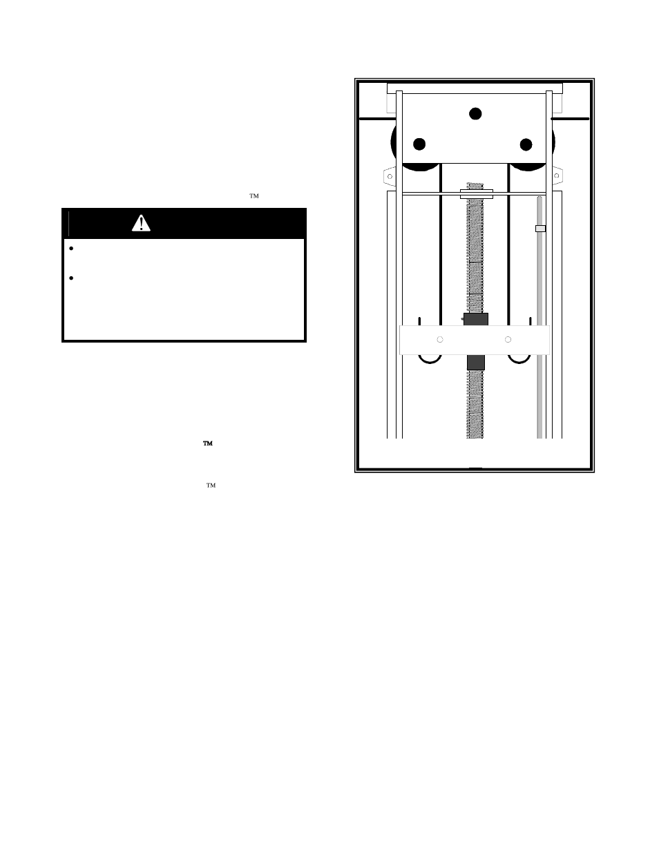 Warning | Hired-Hand PowerTrak: Load Block - Drive Screw Replacement User Manual | Page 7 / 8