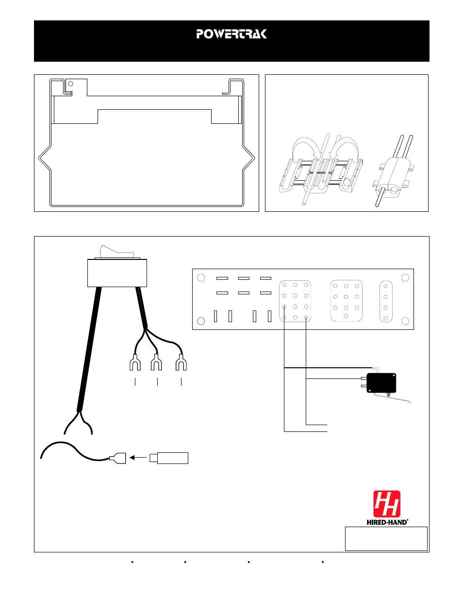Powertrak, Light control plus switch installation (continued), For 4, 5,or 6 foot powertrak machines only | Hired-Hand PowerTrak: LIGHT CONTROL PLUS SWITCH INSTALLATION User Manual | Page 2 / 3
