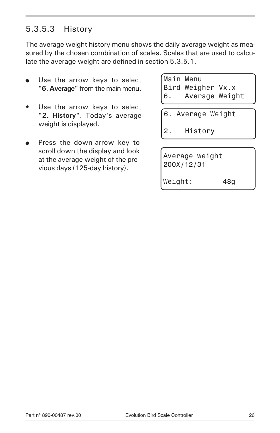 3 history | Hired-Hand Evolution Series Bird Scale Manual User Manual | Page 26 / 47