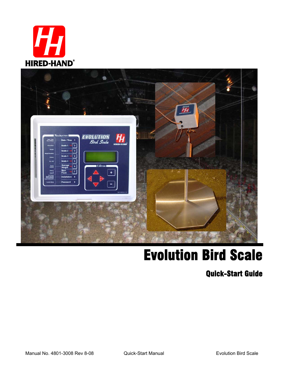 Hired-Hand Evolution Series Bird Scale Quick-Start Guide User Manual | 10 pages