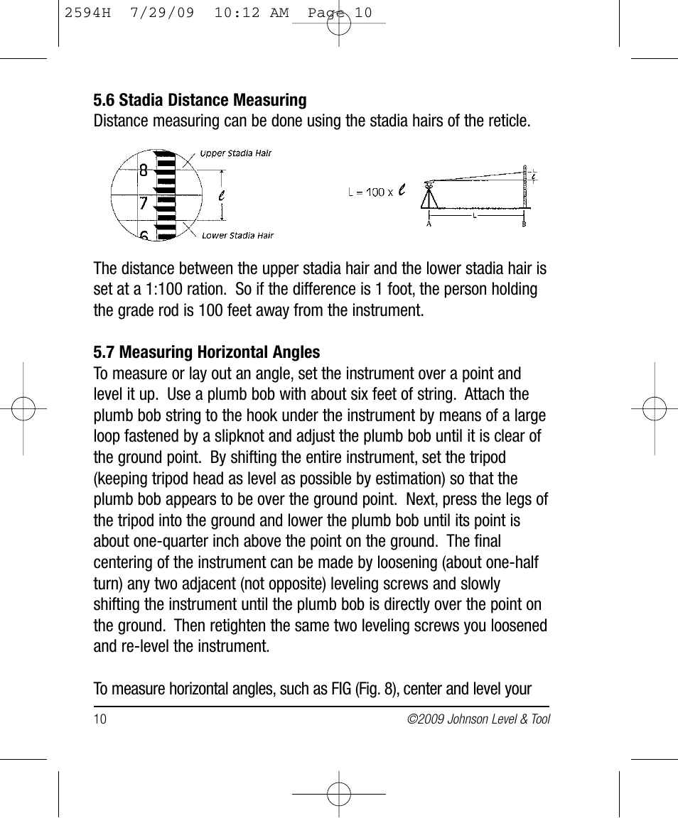 Johnson Level & Tool Mfg. 40-6902 User Manual | Page 10 / 16