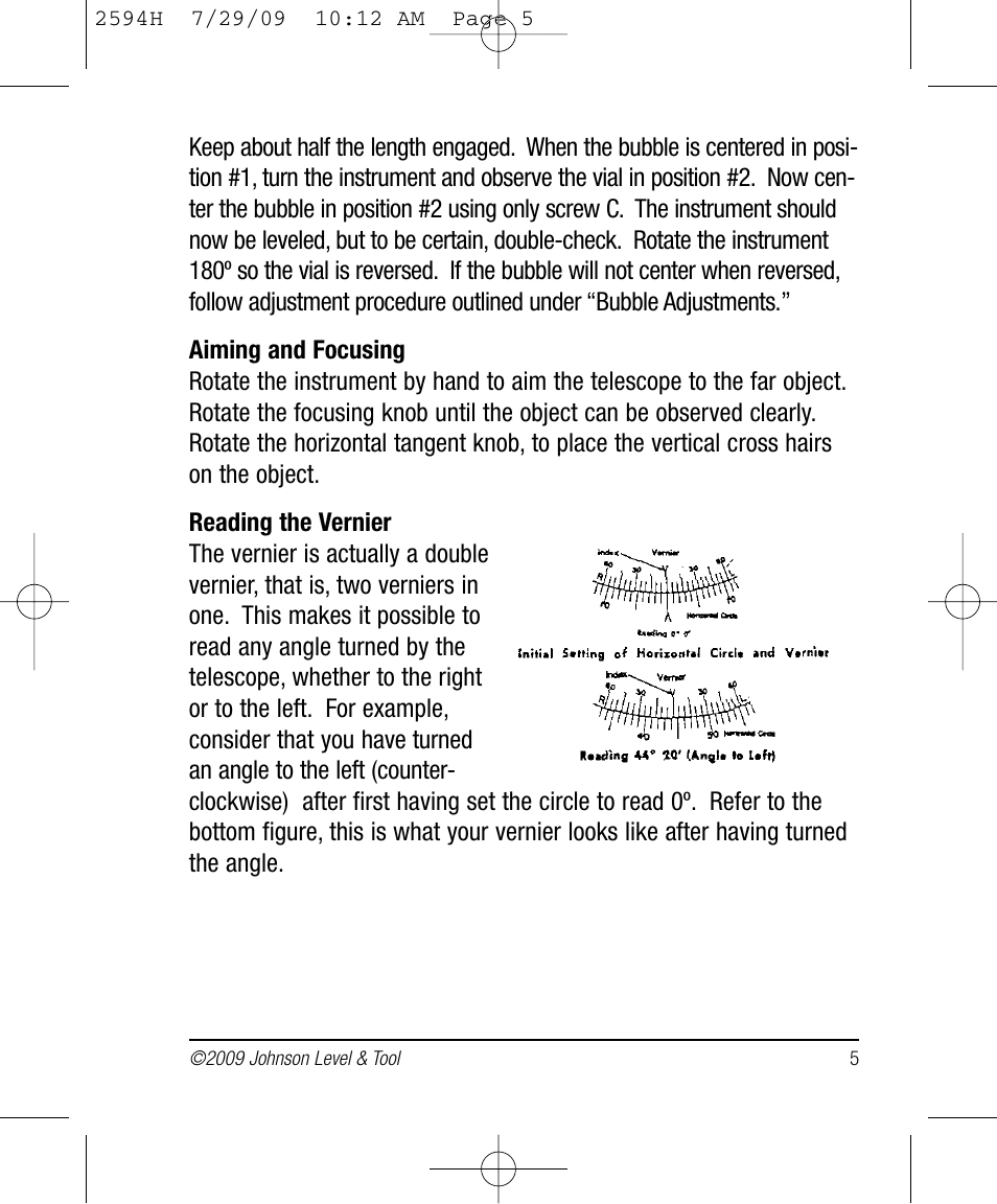 Johnson Level & Tool Mfg. 40-6902 User Manual | Page 5 / 16