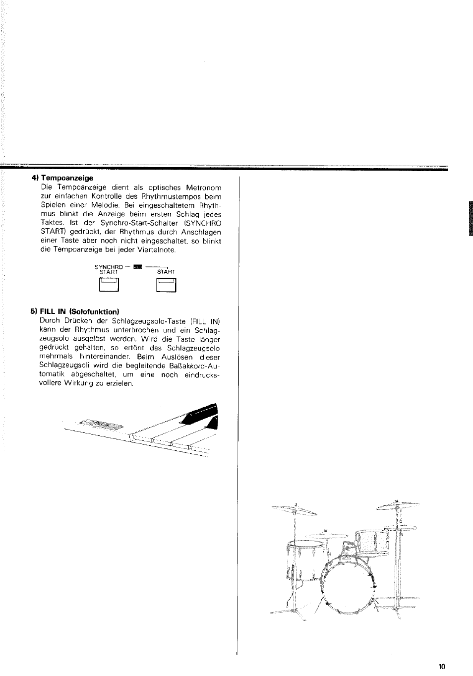 4} tempoanzeige, 5) fill in (solofunktion) | Yamaha CN-1000 User Manual | Page 15 / 30