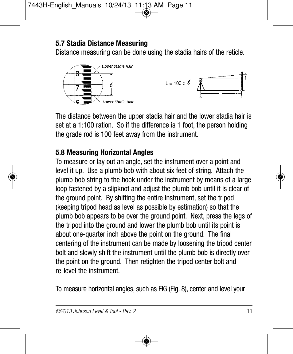 Johnson Level & Tool Mfg. 40-6912 User Manual | Page 11 / 16