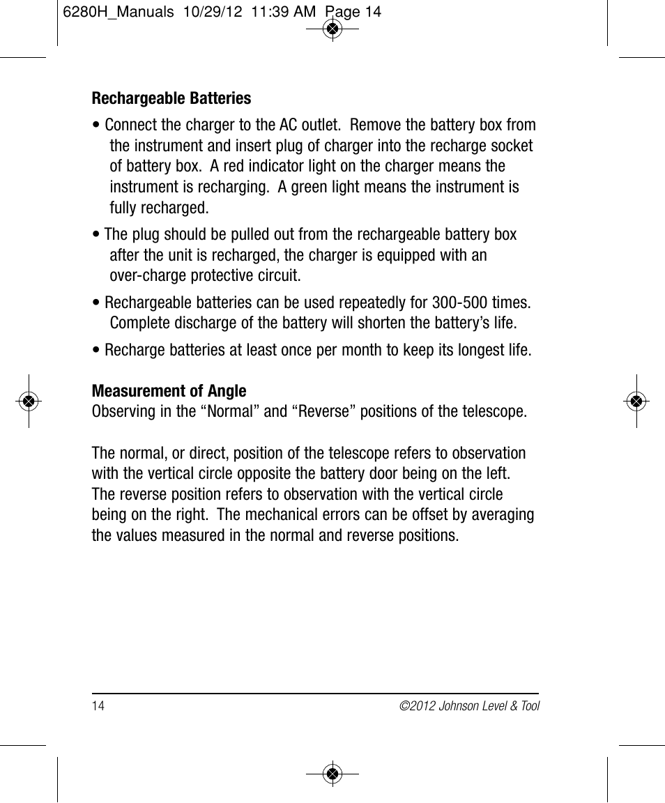 Johnson Level & Tool Mfg. 40-6936 User Manual | Page 14 / 38