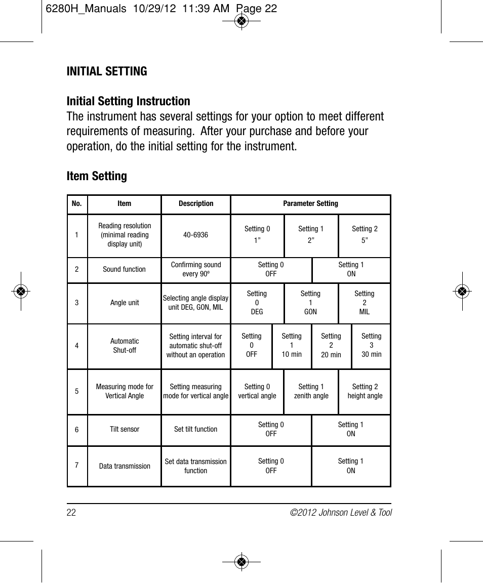 Johnson Level & Tool Mfg. 40-6936 User Manual | Page 22 / 38