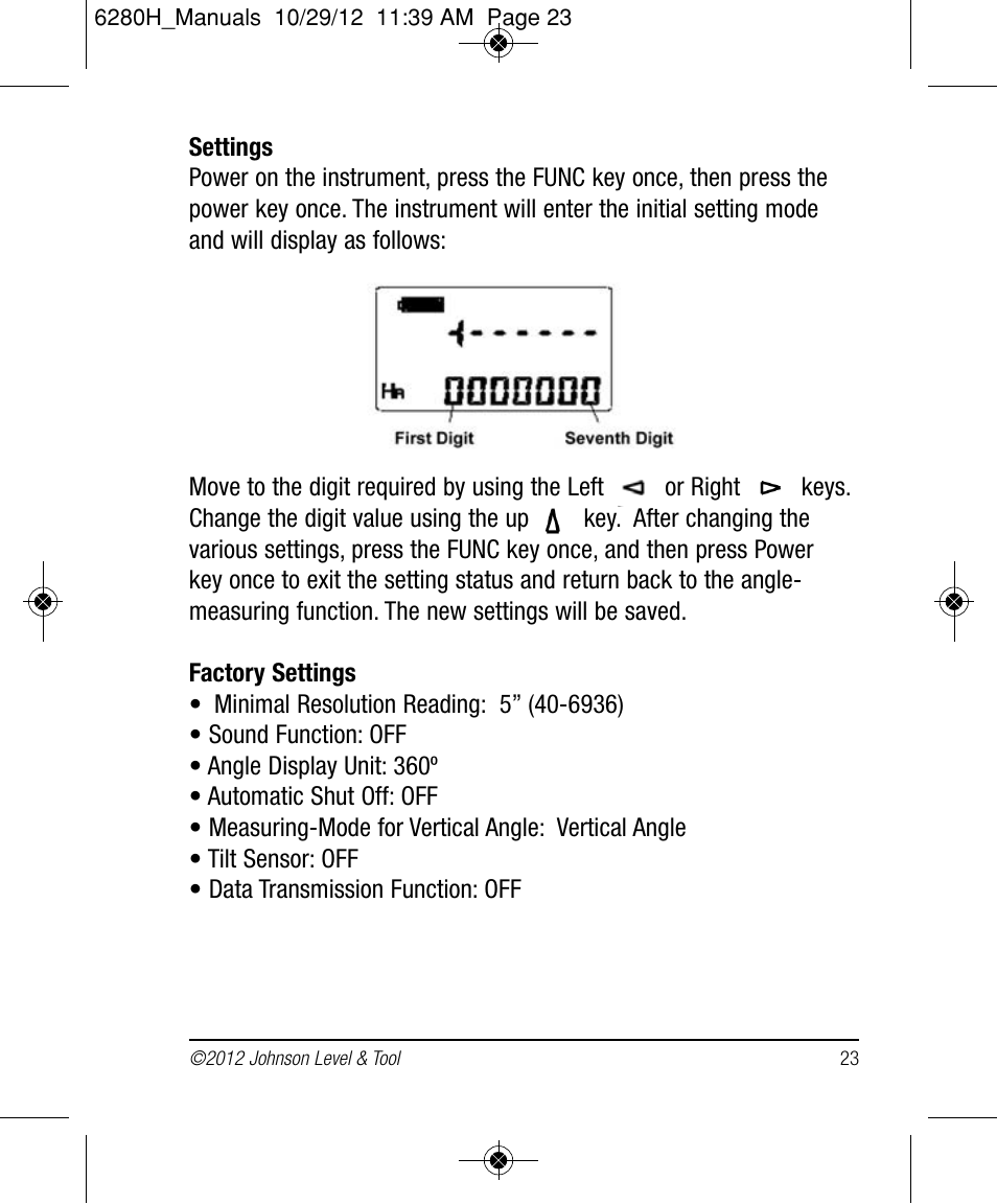 Johnson Level & Tool Mfg. 40-6936 User Manual | Page 23 / 38