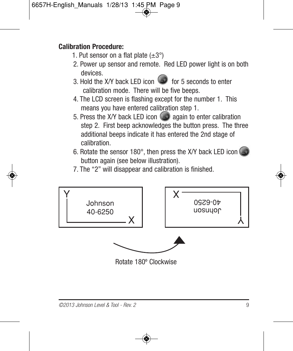 Johnson Level & Tool Mfg. 40-6250 User Manual | Page 9 / 12