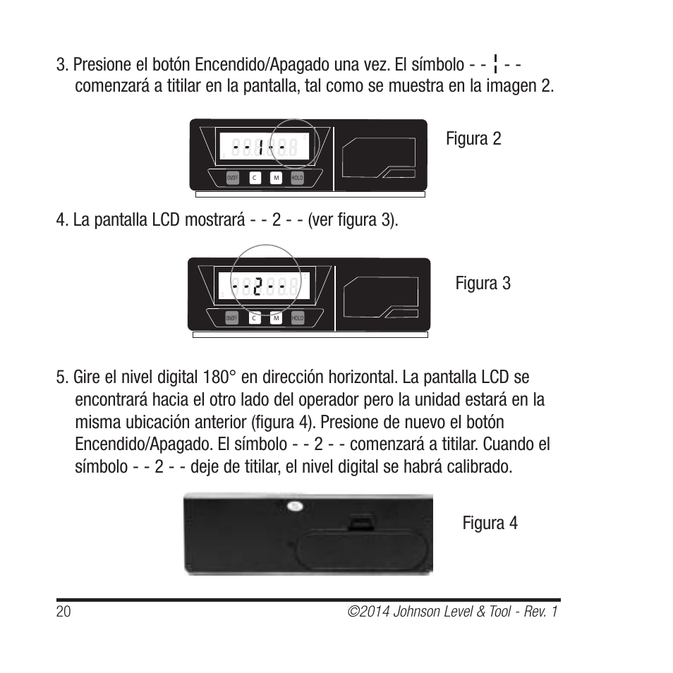 Figura 2 figura 3 figura 4 | Johnson Level & Tool Mfg. 1455-0000 User Manual | Page 20 / 42