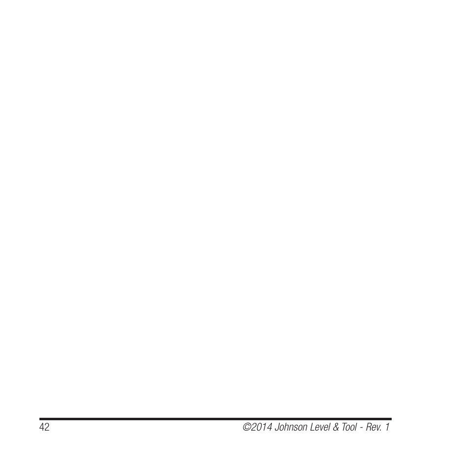 Johnson Level & Tool Mfg. 1455-0000 User Manual | Page 42 / 42