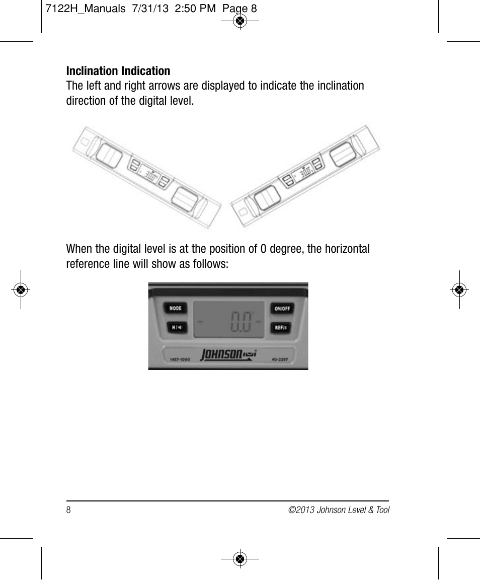 Johnson Level & Tool Mfg. 1457-1000 User Manual | Page 8 / 12