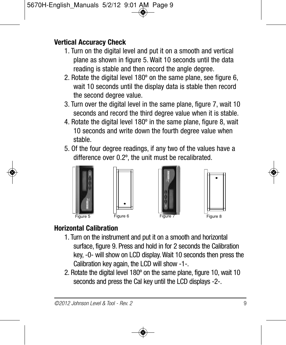 Johnson Level & Tool Mfg. 40-6060 User Manual | Page 9 / 12