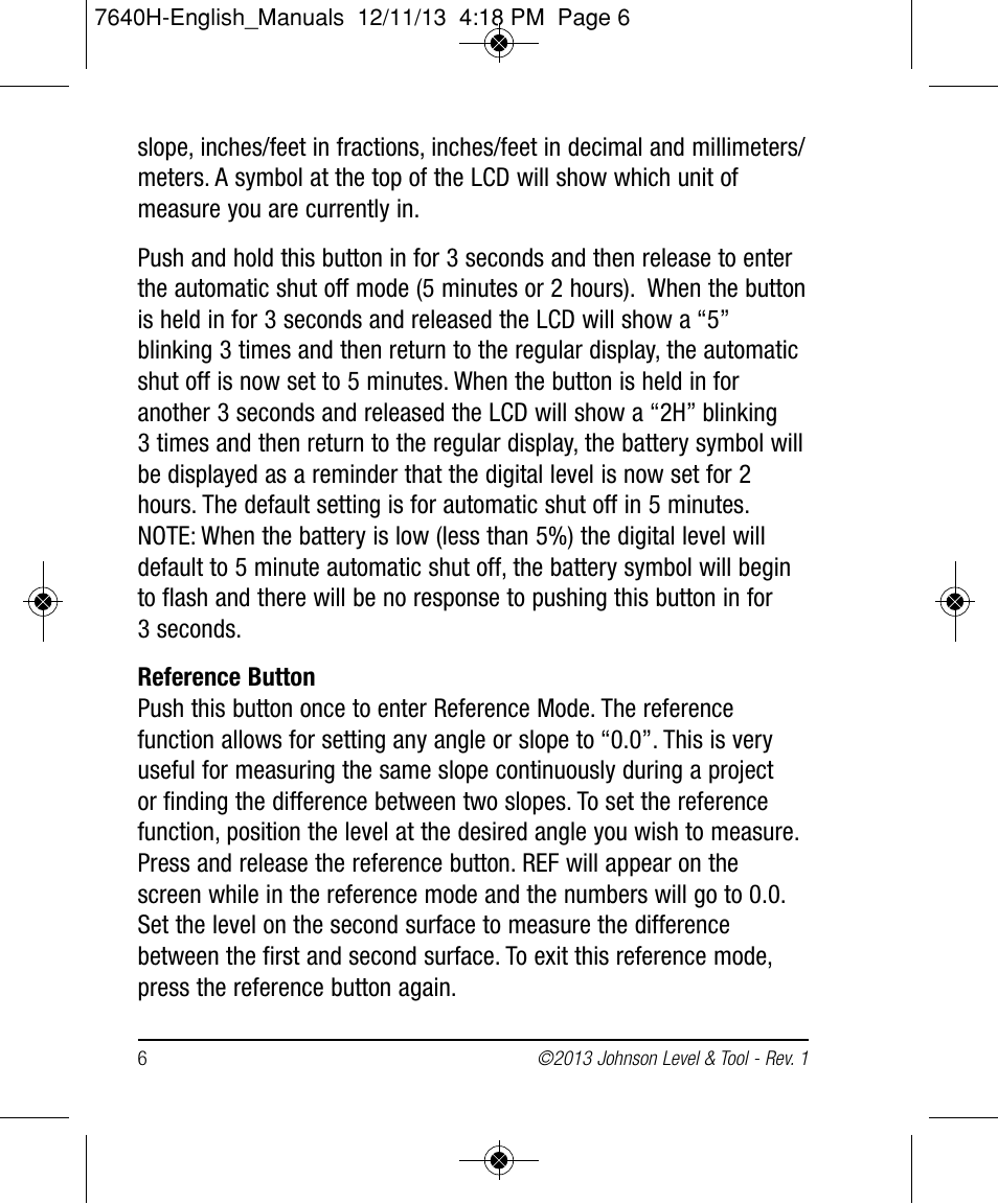 Johnson Level & Tool Mfg. 1880-4800 User Manual | Page 6 / 12