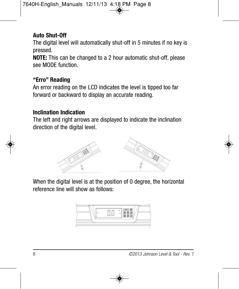 Johnson Level & Tool Mfg. 1880-4800 User Manual | Page 8 / 12