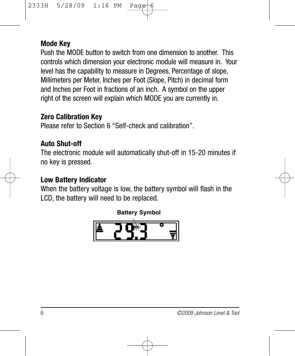 Johnson Level & Tool Mfg. 40-6048 User Manual | Page 6 / 12