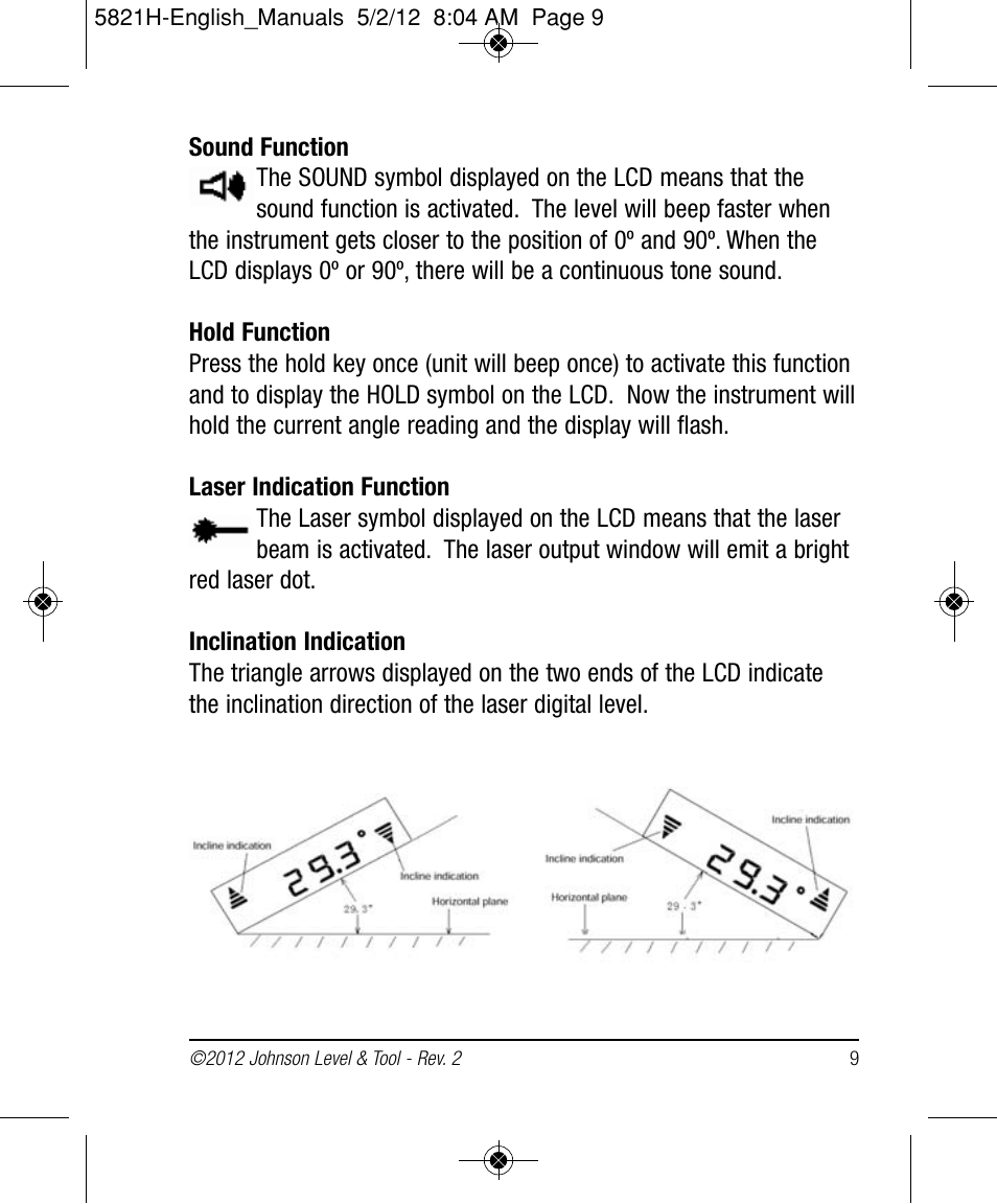 Johnson Level & Tool Mfg. 40-6080 User Manual | Page 9 / 16