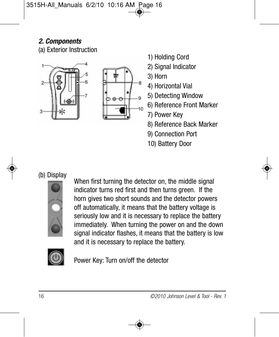 Johnson Level & Tool Mfg. 40-6517 User Manual | Page 16 / 84